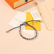 Kitlife Louis Vuitton Metal Resin LV Sunrise Bead Bracelet Black & Silver - 4