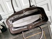 Kitlife Chanel Cerf Large Tote Bag Dark Brown Silver Hardware 24x36x14cm  - 2