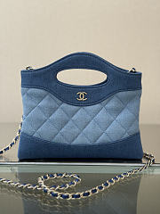 Kitlife Chanel Nano 31 Bag Blue Suede & Calfskin 20x17.5x2.5cm  - 1