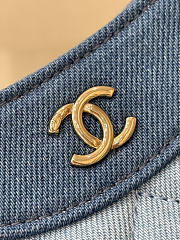 Kitlife Chanel Nano 31 Bag Blue Suede & Calfskin 20x17.5x2.5cm  - 2