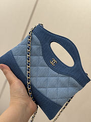 Kitlife Chanel Nano 31 Bag Blue Suede & Calfskin 20x17.5x2.5cm  - 3