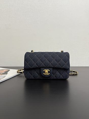 Kitlife Chanel 26p Dark Navy Denim CF Flap Bag 20cm
