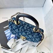 Kitlife Chanel 26p Coco Handle Handbag Black Denim With Classic Quilted Pattern AS4244 11.5x14.5x5.5cm - 5