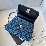Kitlife Chanel 26p Coco Handle Handbag Black Denim With Classic Quilted Pattern AS4244 11.5x14.5x5.5cm - 3