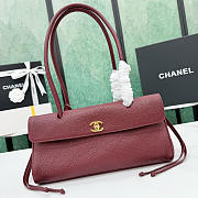 Kitlife Chanel Small Shopping Bag Burgundy Grained Calfskin AS6288 31x15x12cm  - 1
