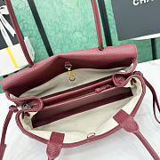 Kitlife Chanel Small Shopping Bag Burgundy Grained Calfskin AS6288 31x15x12cm  - 3