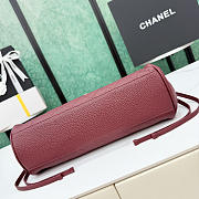 Kitlife Chanel Small Shopping Bag Burgundy Grained Calfskin AS6288 31x15x12cm  - 2