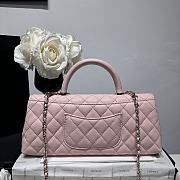 Kitlife Chanel 26P Horizontal Coco Handle Bag Light Pink 32cm - 4