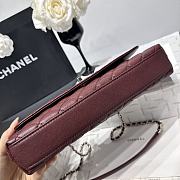 Kitlife Chanel 26P Horizontal Coco Handle Bag Burgundy 32cm - 6