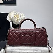 Kitlife Chanel 26P Horizontal Coco Handle Bag Burgundy 32cm - 5
