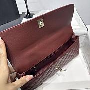 Kitlife Chanel 26P Horizontal Coco Handle Bag Burgundy 32cm - 4
