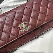 Kitlife Chanel 26P Horizontal Coco Handle Bag Burgundy 32cm - 2