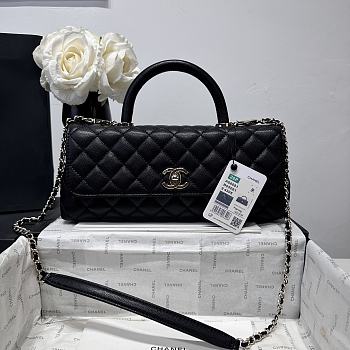 Kitlife Chanel 26P Horizontal Coco Handle Bag Black 32cm 