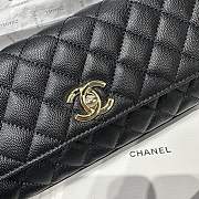 Kitlife Chanel 26P Horizontal Coco Burgundy Handle Bag Black 32cm - 2