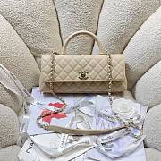 Kitlife Chanel 26P Horizontal Coco Handle Bag Beige 32cm - 1