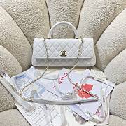 Kitlife Chanel 26P Horizontal Coco Handle Bag White 32cm  - 1