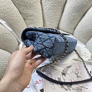 Kitlife Chanel 26P Horizontal Coco Handle Bag Blue Denim 32cm  - 4
