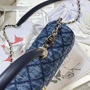 Kitlife Chanel 26P Horizontal Coco Handle Bag Blue Denim 32cm  - 3