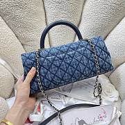 Kitlife Chanel 26P Horizontal Coco Handle Bag Blue Denim 32cm  - 2