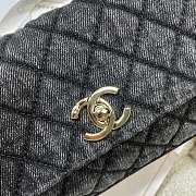 Kitlife Chanel 26P Horizontal Coco Handle Bag Black Denim 32cm - 6