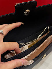 Kitlife Roger Vivier Satin Efflorescence Envelope Clutch Bag Black 24x3x13cm - 3