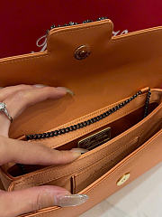 Kitlife Roger Vivier Satin Efflorescence Envelope Clutch Bag Caramel Orange 24x3x13cm  - 6