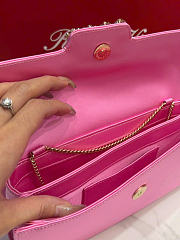 Kitlife Roger Vivier Satin Efflorescence Envelope Clutch Bag Pink 24x3x13cm - 5