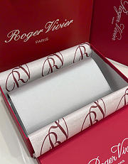 Kitlife Roger Vivier Satin Efflorescence Envelope Clutch Bag Silver 24x3x13cm  - 4