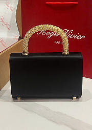 Kitlife Roger Vivier Jewel Efflorescence Mini Bag In Black Satin 24x3x13cm - 2