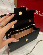 Kitlife Roger Vivier Jewel Efflorescence Mini Bag In Black Satin 24x3x13cm - 4