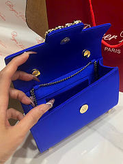 Kitlife Roger Vivier Jewel Efflorescence Mini Bag In Blue Satin 24x3x13cm  - 5
