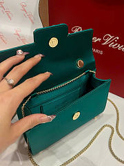 Kitlife Roger Vivier Jewel Efflorescence Mini Bag In Green Satin 24x3x13cm  - 4