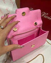 Kitlife Roger Vivier Jewel Efflorescence Mini Bag In Pink Satin 24x3x13cm  - 3