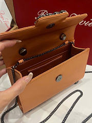 Kitlife Roger Vivier Jewel Efflorescence Mini Bag In Caramel Orange Satin 24x3x13cm  - 4