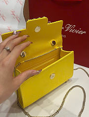 Kitlife Roger Vivier Jewel Efflorescence Mini Bag In Yellow Satin 24x3x13cm  - 3