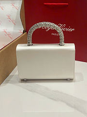 Kitlife Roger Vivier Jewel Efflorescence Mini Bag In White Satin 24x3x13cm  - 6