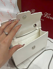 Kitlife Roger Vivier Jewel Efflorescence Mini Bag In White Satin 24x3x13cm  - 4