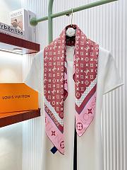 Kitlife Louis Vuitton Monogram Pattern Silk Scarf Rose Pink 90x90cm  - 1
