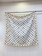 Kitlife Louis Vuitton Alphabet Combination Square Scarf White & Black 90x90cm  - 4
