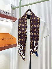 Kitlife Louis Vuitton Alphabet Combination Square Scarf Brown 90x90cm  - 1