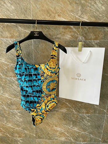 Kitlife Versace Swimsuit Blue & Yellow 