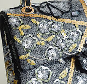 Kitlife Chanel 25A Embroidered Black Sequined CF Bag 15.5×25.5×6.5 cm - 6