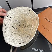 Kitlife Louis Vuitton Bucket Hat In White With Black / Brown Logo - 5