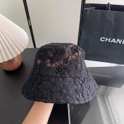 Kitlife Chanel Lace Bucket Hat in Black / White - 6