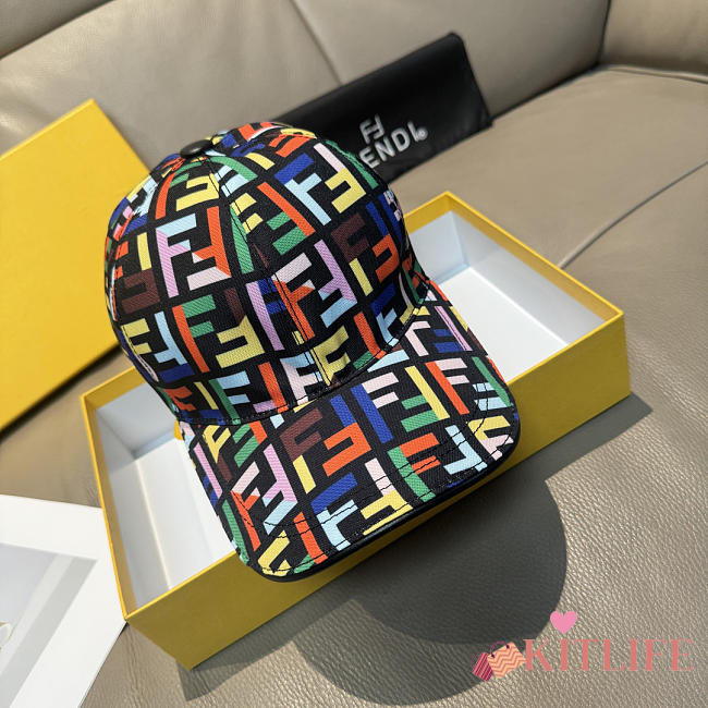 Kitlife Fendi Baseball Cap Black & Multicolor - 1