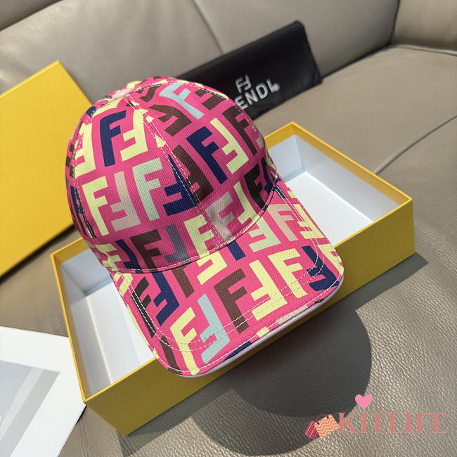 Kitlife Fendi Baseball Cap Pink & Multicolor  - 1