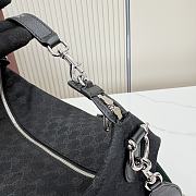 Kitlife Gucci Brera Medium Crossbody Bag Black GG Canvas 866938 33x27x15cm - 6
