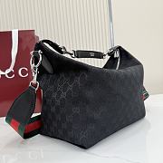 Kitlife Gucci Brera Medium Crossbody Bag Black GG Canvas 866938 33x27x15cm - 4