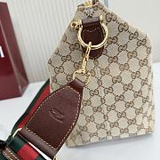 Kitlife Gucci Brera Medium Crossbody Bag Beige & Brown GG Canvas 866938 33x27x15cm  - 5