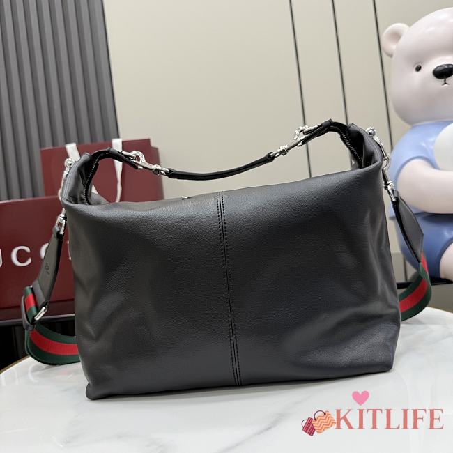 Kitlife Gucci Brera Medium Crossbody Bag Black Leather 866938 33x27x15cm  - 1